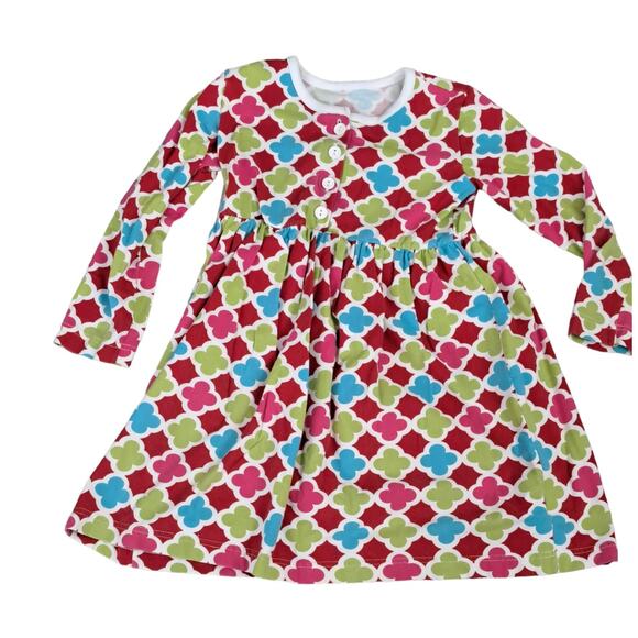 Kelly's Kid Long Sleeve Multi Color Dress Size 6-7 - Picture 1 of 5